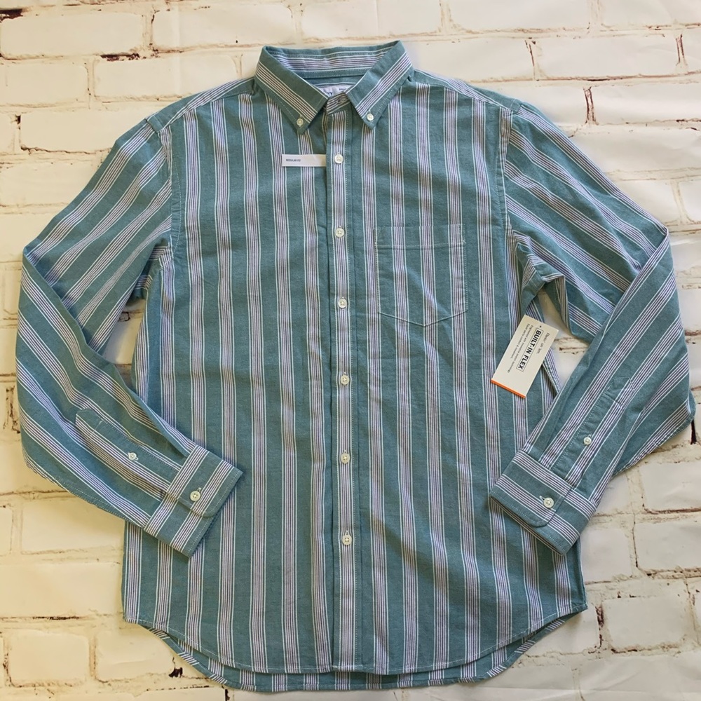 [on] slim fit button down shirt
